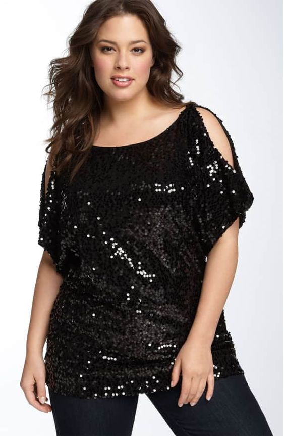 Black Sparkly Evening Tops Discount, 56 ...