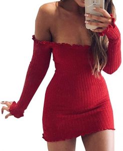 Off Shoulder Sweater Dress Plus Size