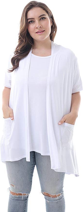White Plus Size Cardigan Summers